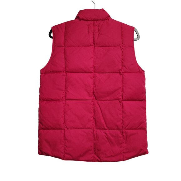 Lands End Womens Red Puffer Vest Large Quilted Sleeveless Jacket Rack - Picture 2 of 6